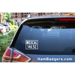 Decal: Custom Call Sign & Frequency Rectangle