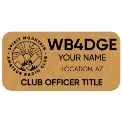 Medium Spirit Mountain Amateur Radio Club Officer Badge